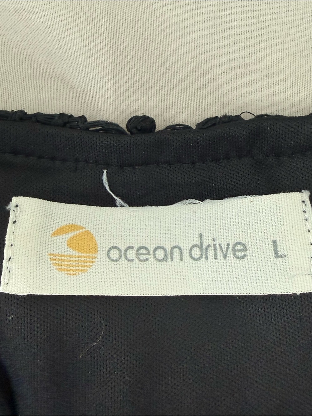 Ocean Drive Black Crochet Button-Front Camisole - Picture 5 of 5